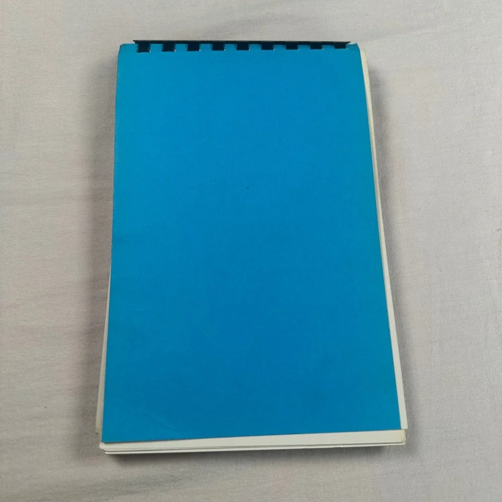 Vintage 1973 What's Cooking at Springridge Community Cookbook Spiral Bound Blue